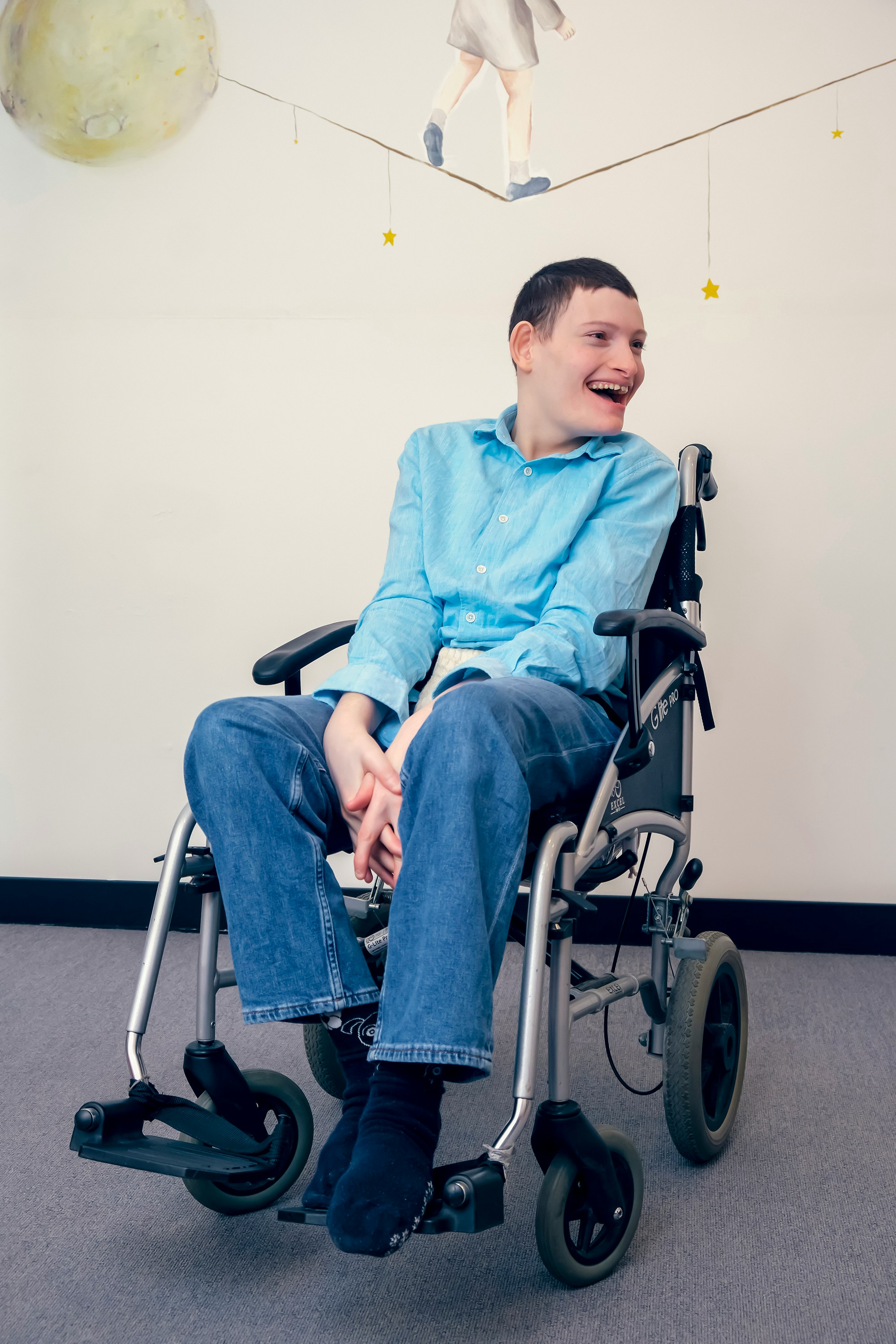 Happy NDIS participant receiving quality care